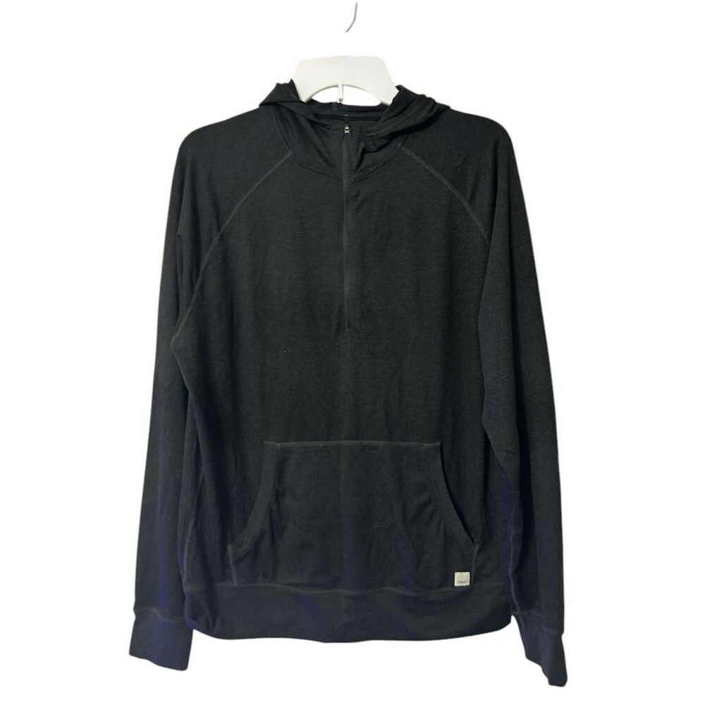 Vuori Ponto Performance Half Zip Pull Over Jacket Mens Medium Black Heather